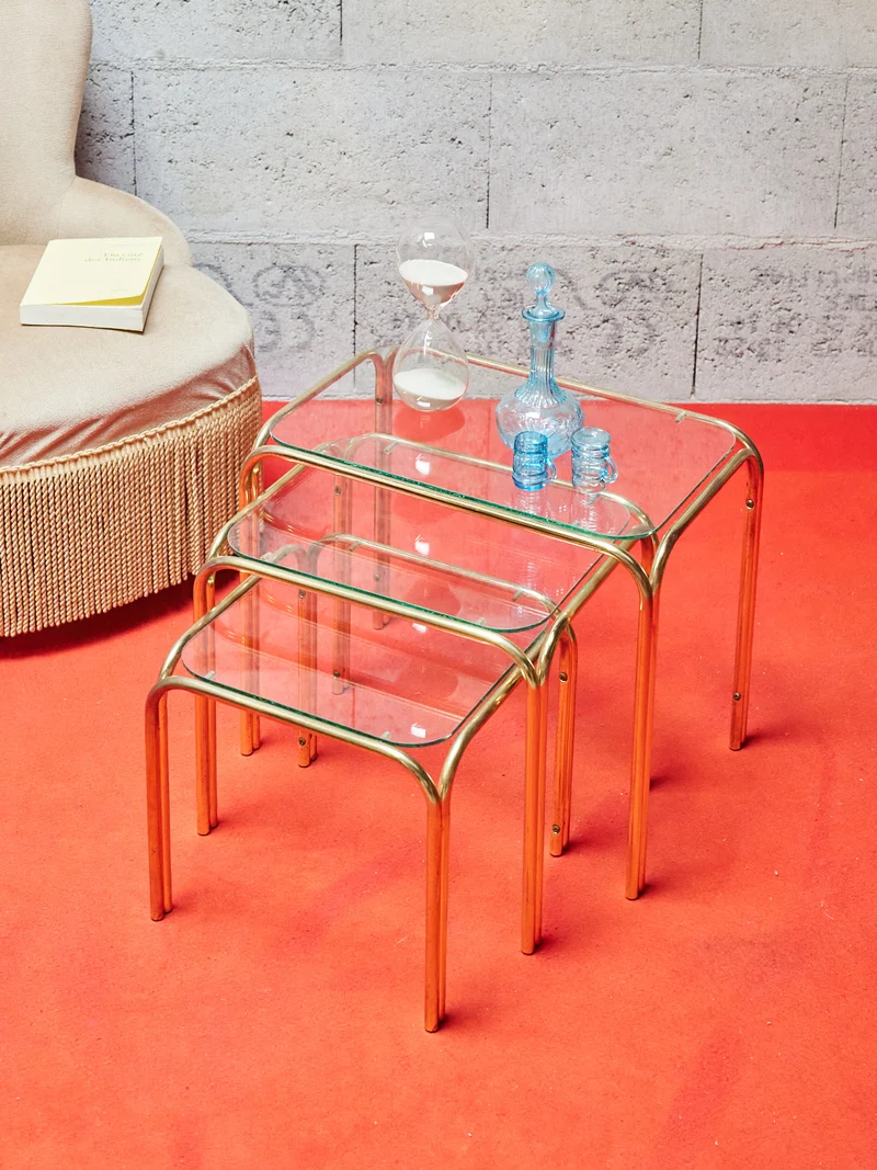 Barbara, les tables gigognes en laiton N°161