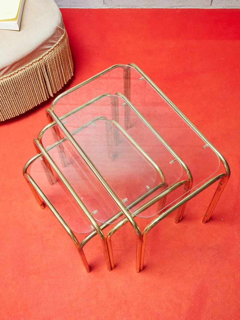 Barbara, les tables gigognes en laiton N°161
