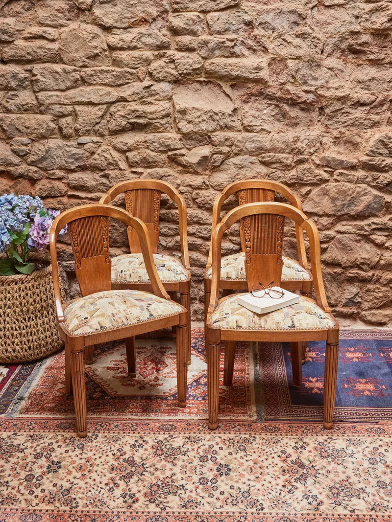 Claude, le lot de 4 chaises Art déco N°1333