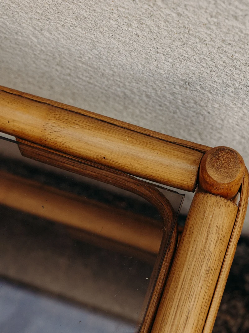Maïa, la paire de tables de chevet en pin massif et verre N°1511