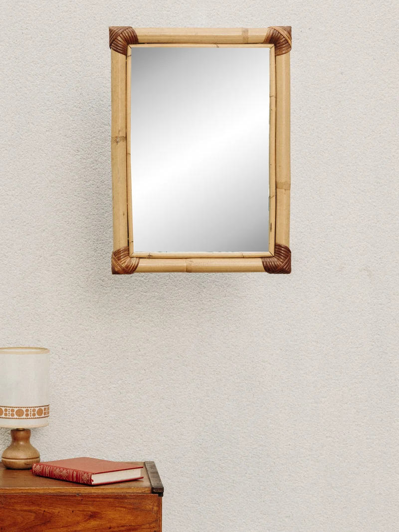 Georges, le miroir en bambou et rotin au design bohème N°1271