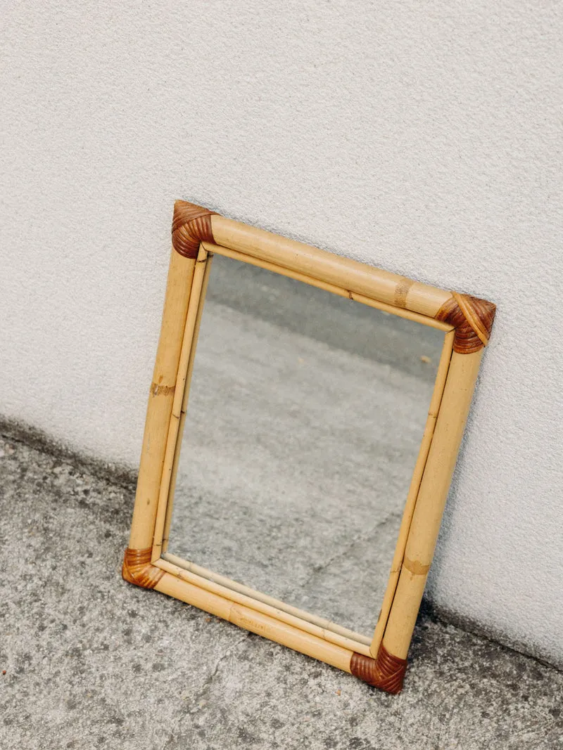 Georges, le miroir en bambou et rotin au design bohème N°1271