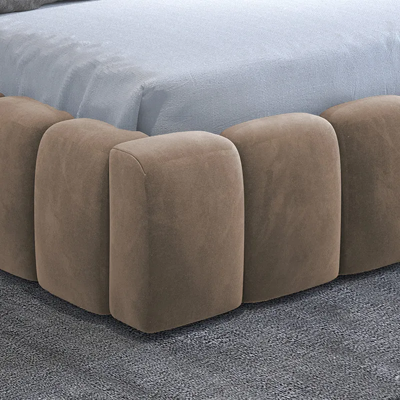 Lit coffre 160x200 sommier inclus Auria Velours Marron