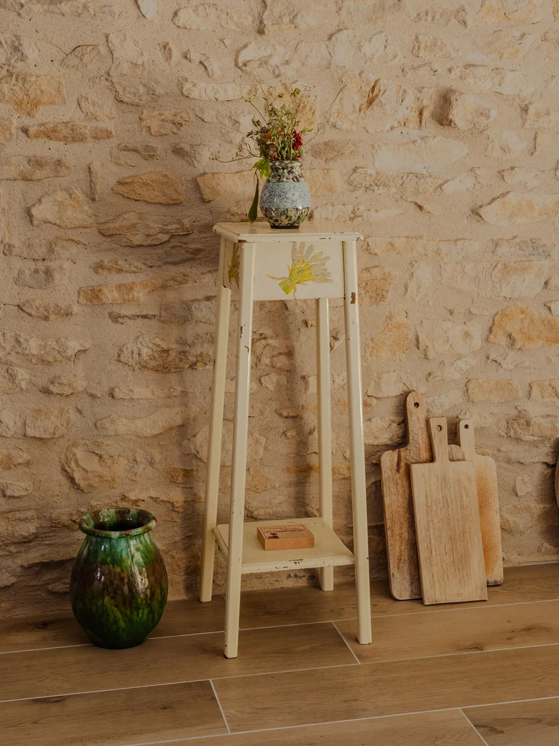 Francine, la sellette en bois beige N°1003