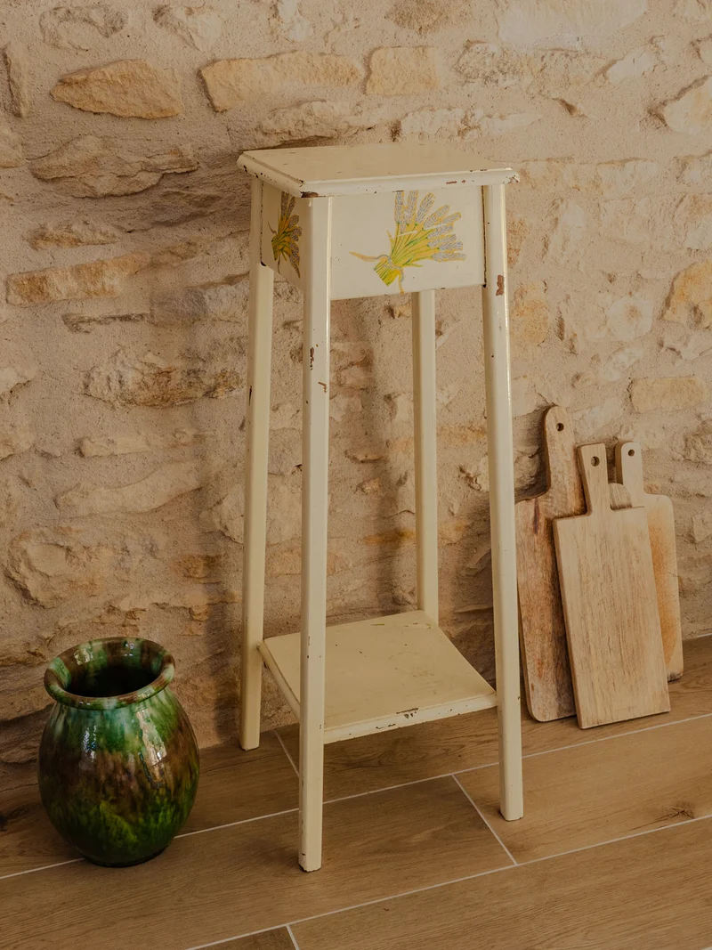 Francine, la sellette en bois beige N°1003