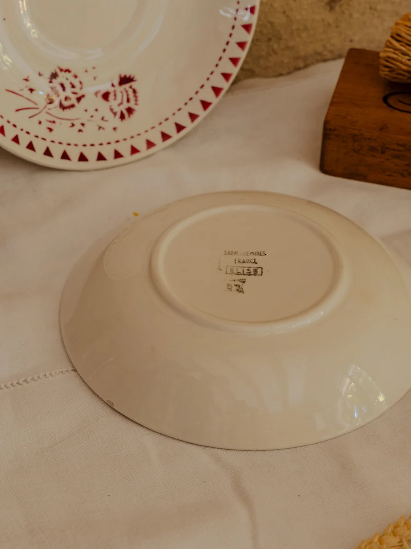 Antoinette, le lot de 2 assiettes creuses en faïence N°305