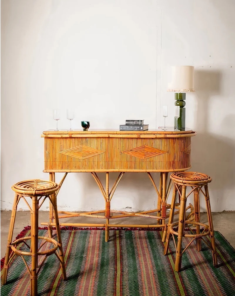 Quentin, le bar vintage en rotin N°22