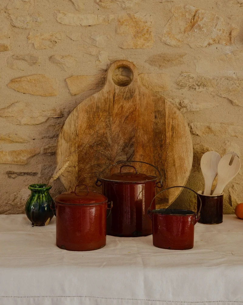 Nestor, le lot de 3 pots en tôle émaillée N°678