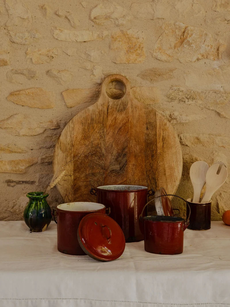 Nestor, le lot de 3 pots en tôle émaillée N°678