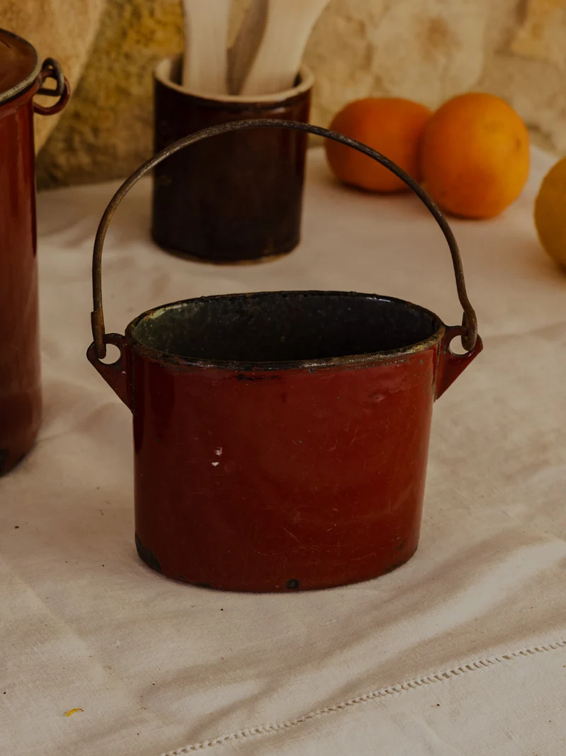 Nestor, le lot de 3 pots en tôle émaillée N°678