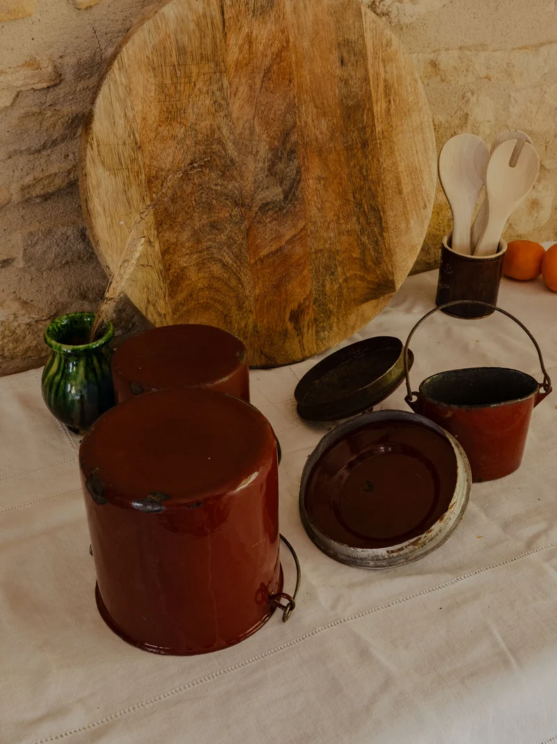 Nestor, le lot de 3 pots en tôle émaillée N°678