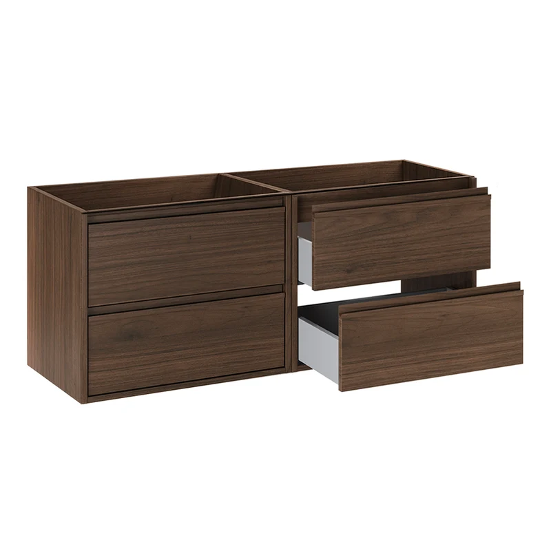 Ensemble meuble sous-vasque 120cm et armoires miroir Edmé Bois foncé