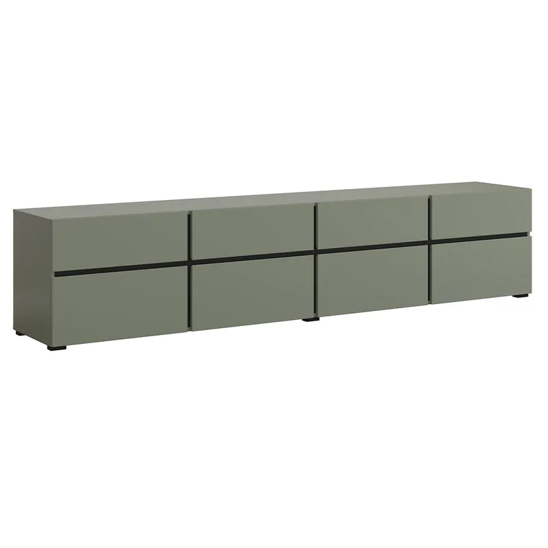 Meuble TV 4 portes 225 cm Lilia Vert