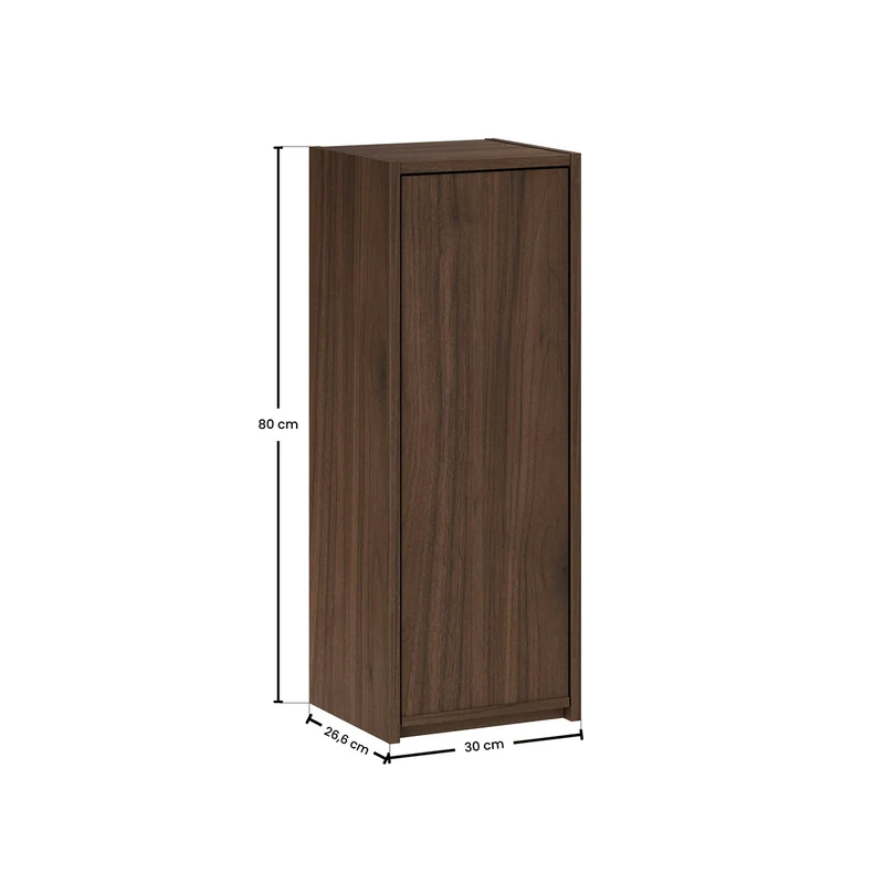 Demi-colonne 1 porte Edmé Bois foncé