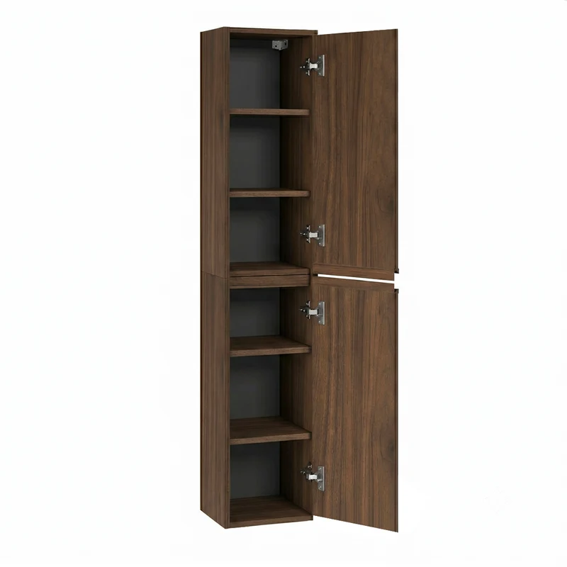 Colonne murale 2 portes Edmé Bois foncé