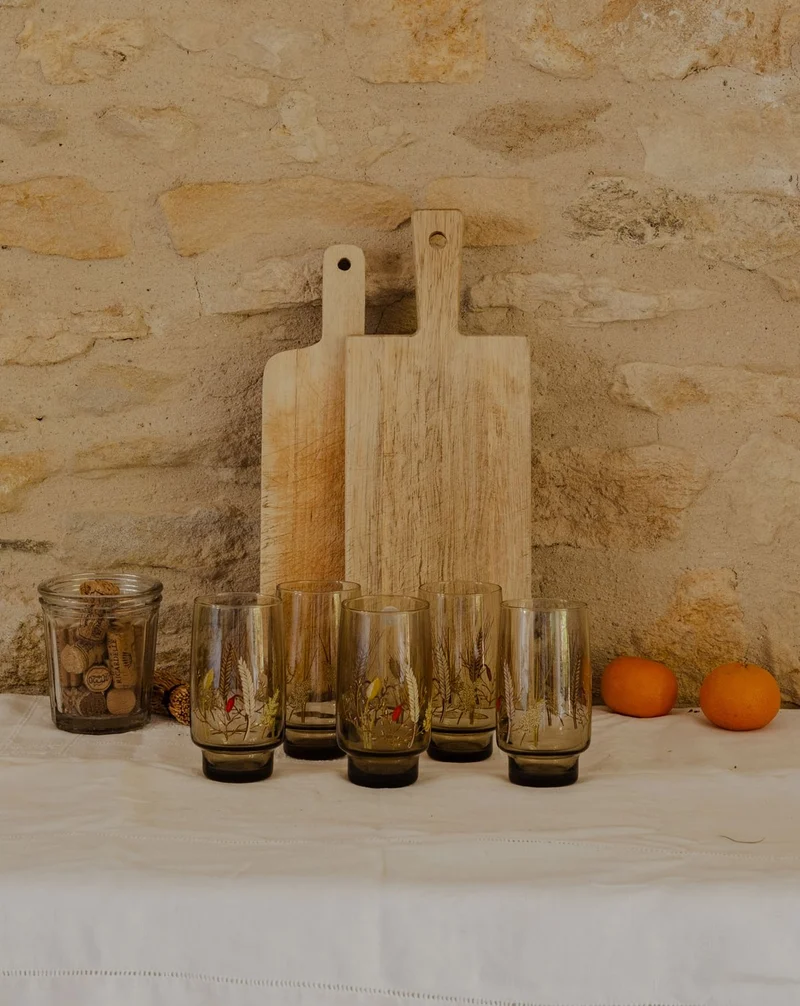 Eugène, le lot de 5 verres en verre fumé N°230