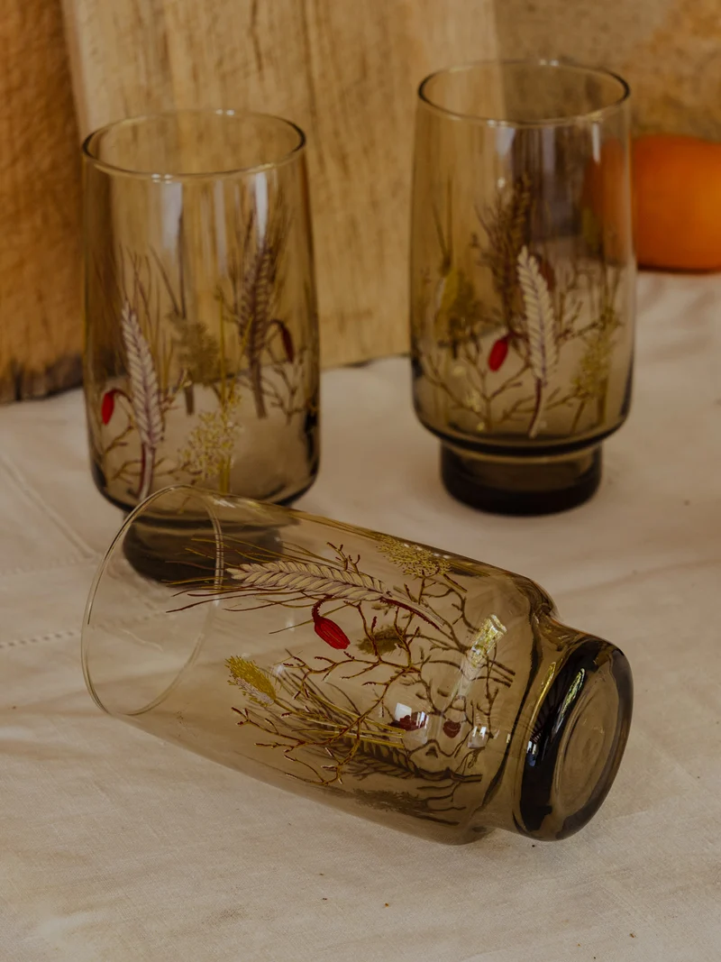 Eugène, le lot de 5 verres en verre fumé N°230