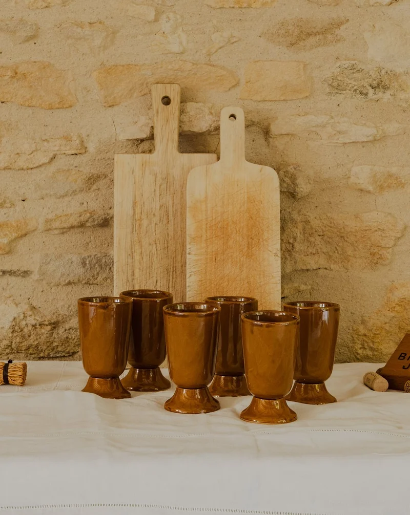 Eugène, le lot de 6 verres en grès vernissé N°229