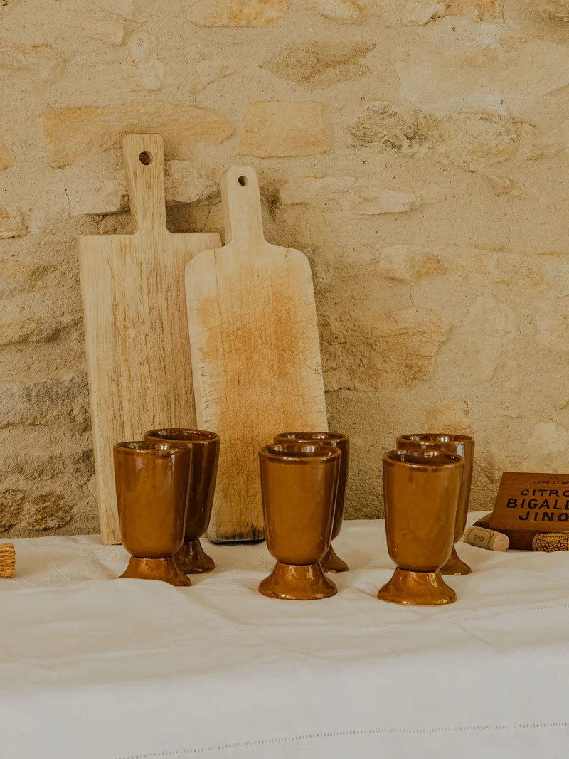 Eugène, le lot de 6 verres en grès vernissé N°229