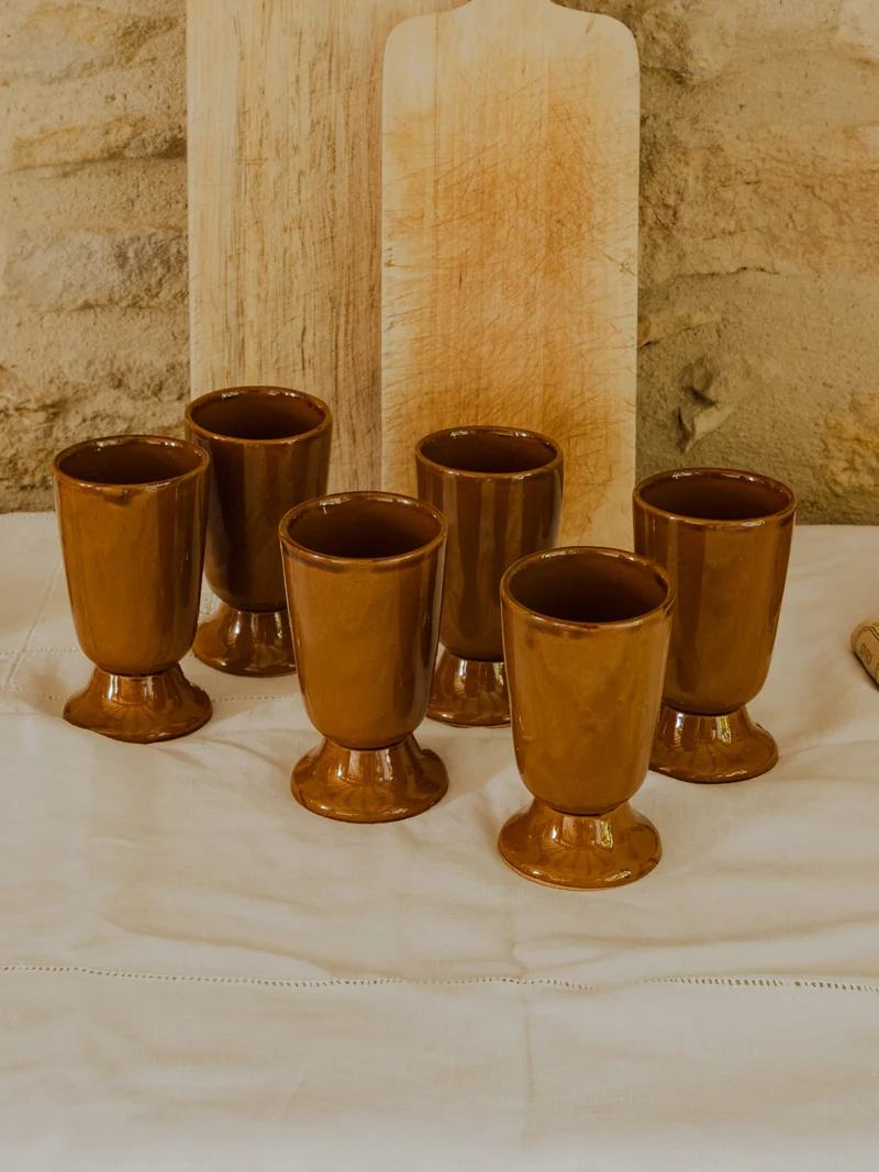 Eugène, le lot de 6 verres en grès vernissé N°229
