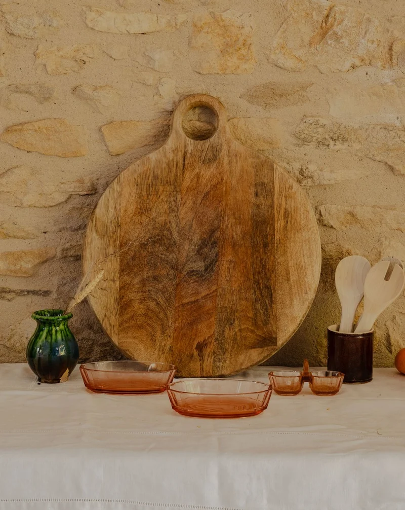 Nestor, le lot de 2 raviers et salière et poivrière en rosaline N°677