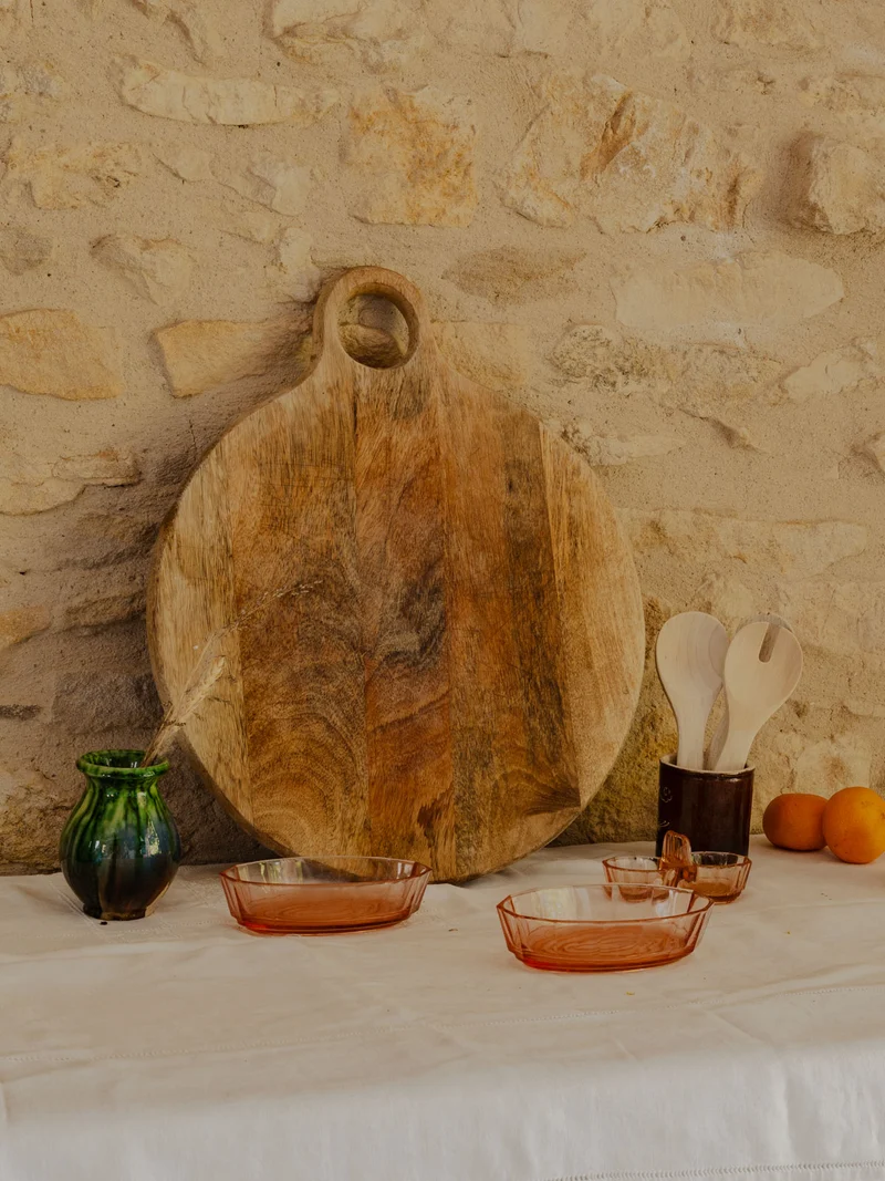 Nestor, le lot de 2 raviers et salière et poivrière en rosaline N°677