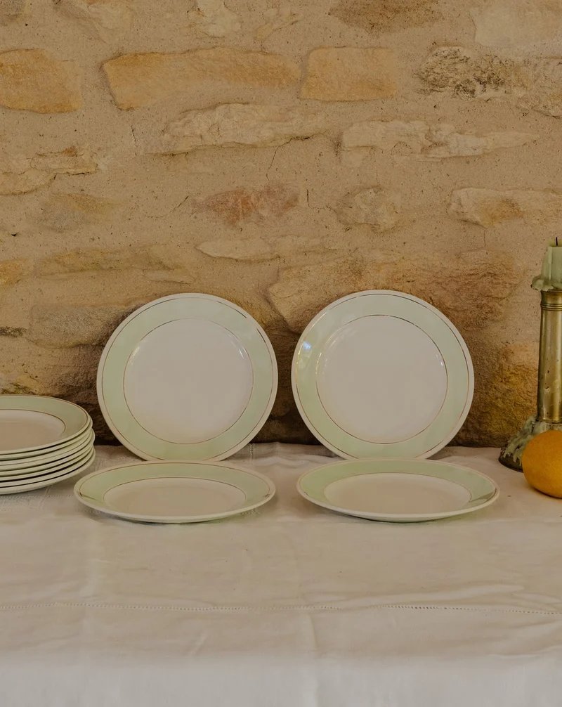 Antoinette, le lot de 12 assiettes en porcelaine N°301
