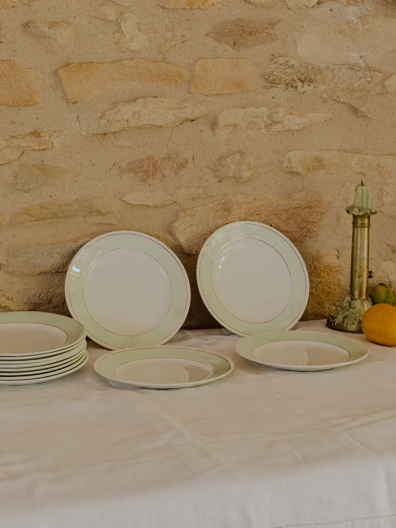 Antoinette, le lot de 12 assiettes en porcelaine N°301