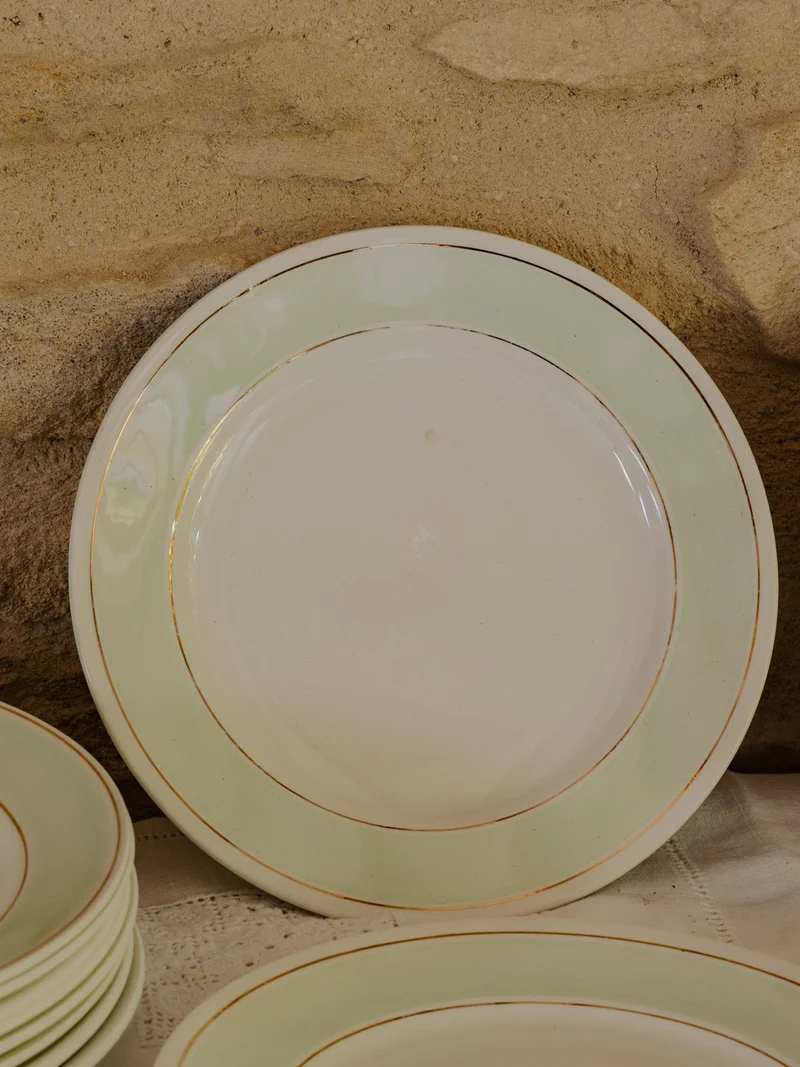 Antoinette, le lot de 12 assiettes en porcelaine N°301