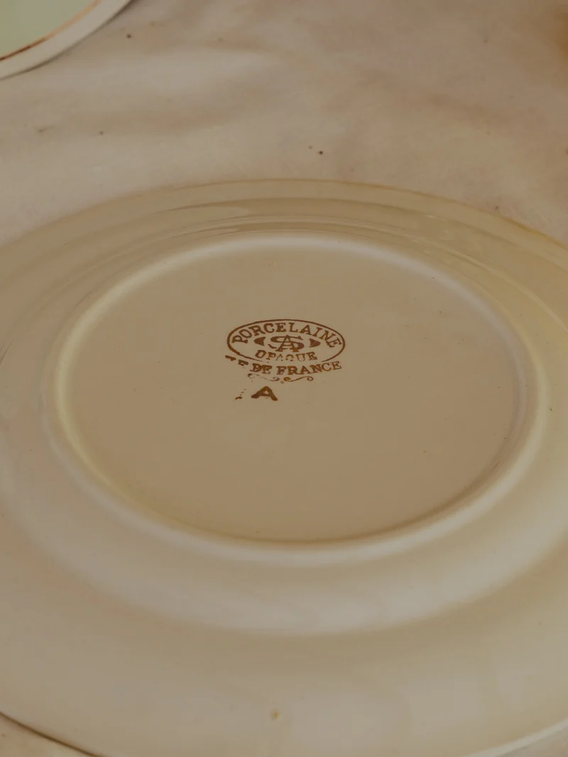 Antoinette, le lot de 12 assiettes en porcelaine N°301
