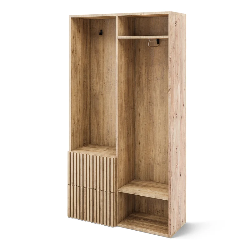 Meuble d'entrée 1 porte 2 tiroirs Velma Bois