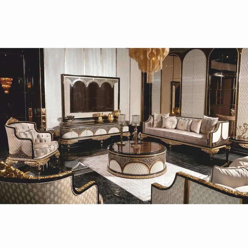 Casa Padrino Luxus Barock Sessel Grau / Braun / Gold - Barock Wohnzimmer & Hotel Sessel - Prunkvolle Barock Möbel