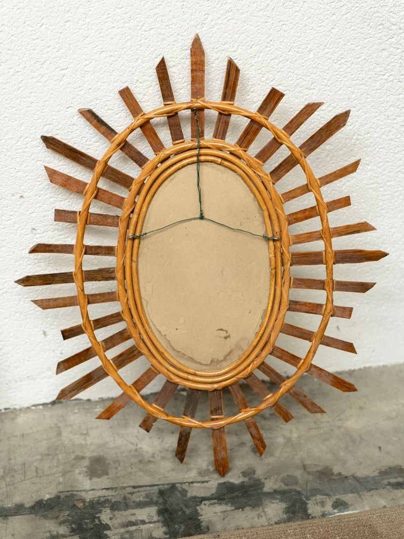 Georges, le miroir en rotin N°1238
