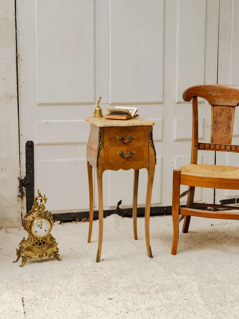 Francine, le meuble d'appoint en bois et marbre N°962
