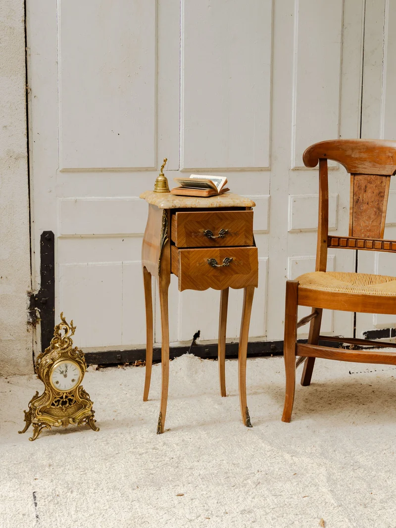 Francine, le meuble d'appoint en bois et marbre N°962