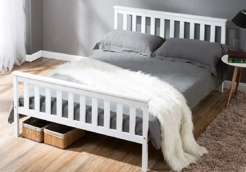 Lit en bois blanc - Alix