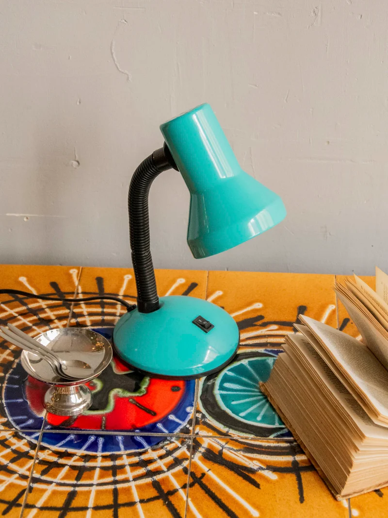 Julia, la lampe industrielle bleu ciel N°911