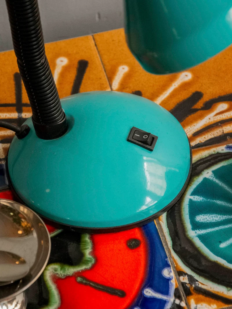 Julia, la lampe industrielle bleu ciel N°911