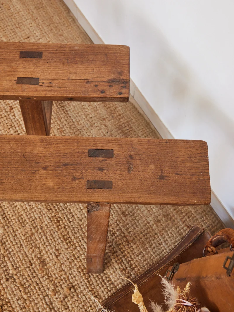 Antoine, la paire de bancs de ferme en bois N°434