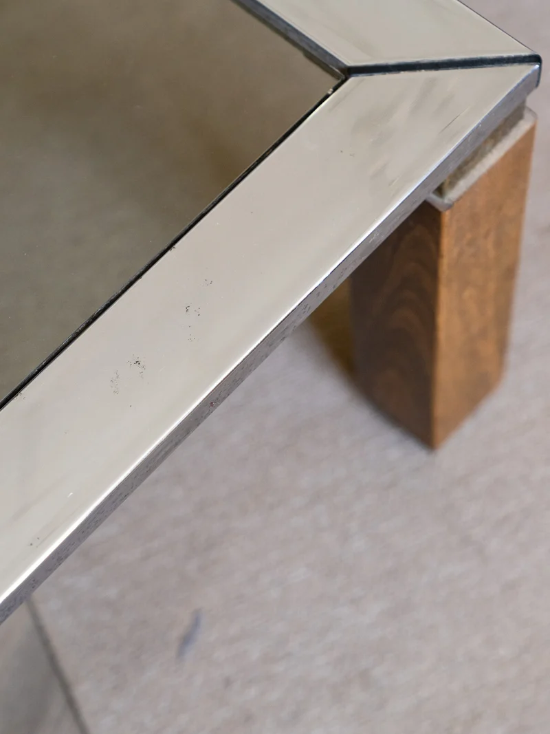 Donna, la table basse en métal et en verre N°1016