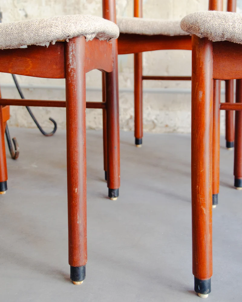 Alma, le lot de 4 chaises grain de café N°1534