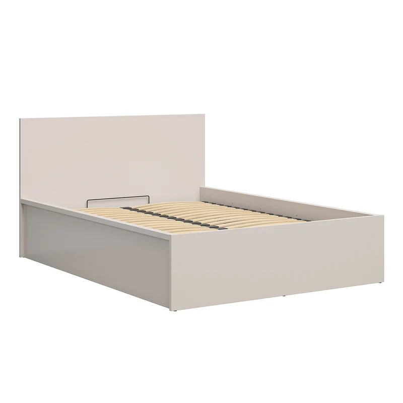 Lit coffre 140x200 sommier inclus Edwin Cachemire