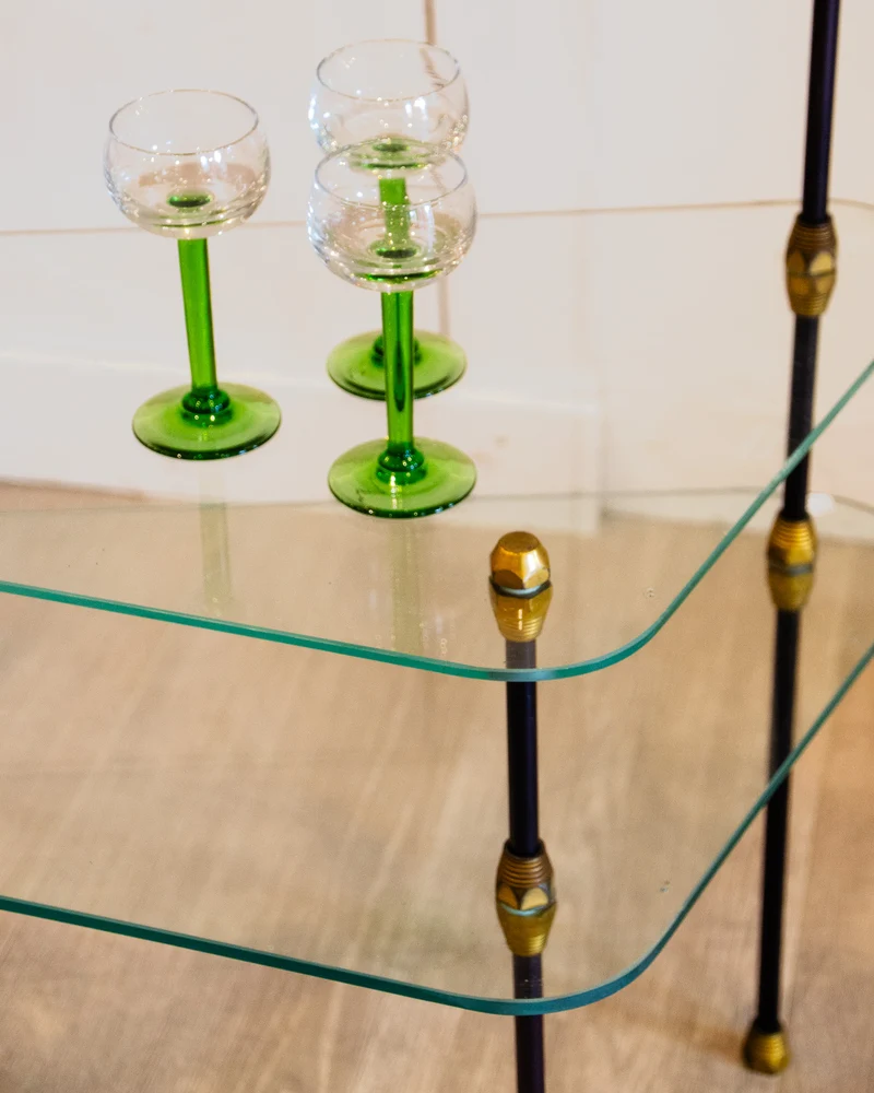 Isabelle, l'étagère modulable en verre et métal N°291