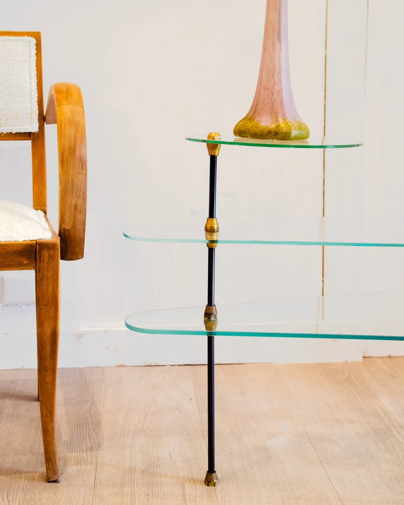 Isabelle, l'étagère modulable en verre et métal N°291