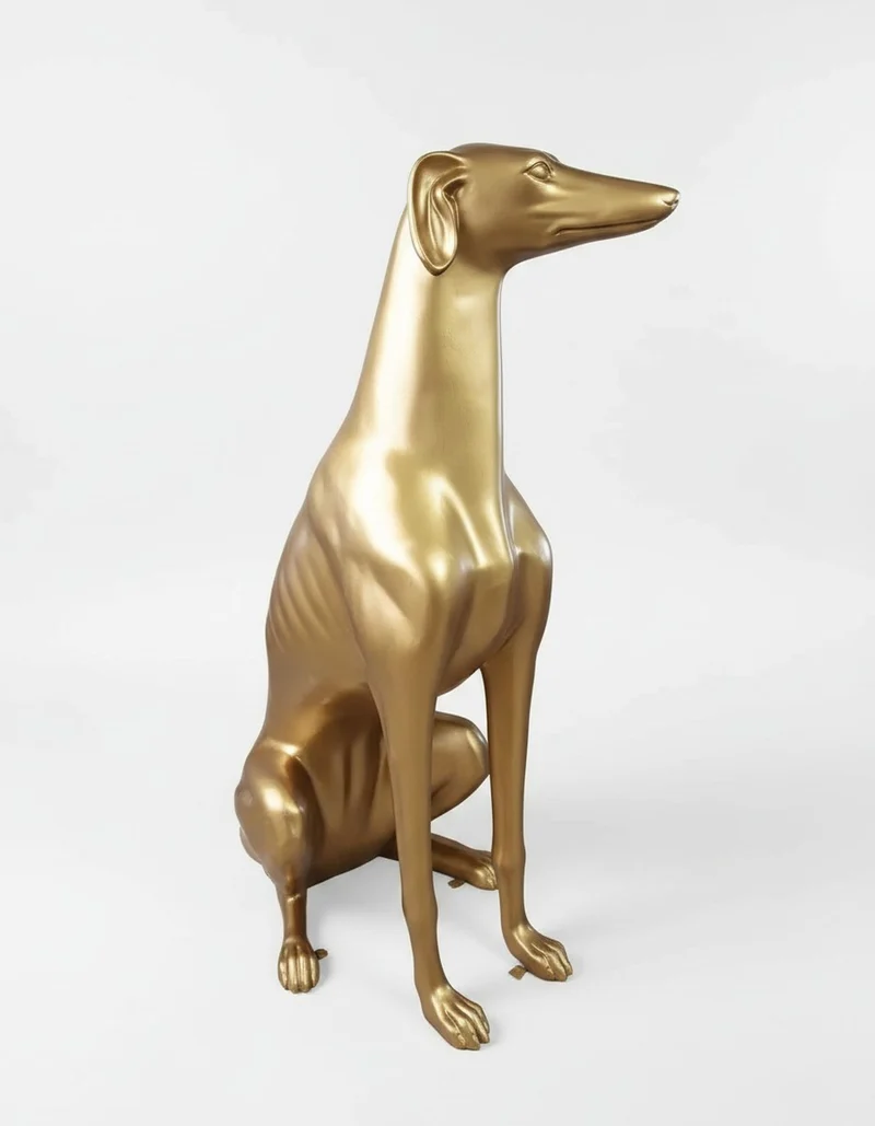 Casa Padrino Luxus Deko Skulptur Hund Riesenboxer H. 180 cm - Riesige Gartenskulptur - Lebensgroße Skulptur - XXL Deko Skulptur - XXL Deko Figur