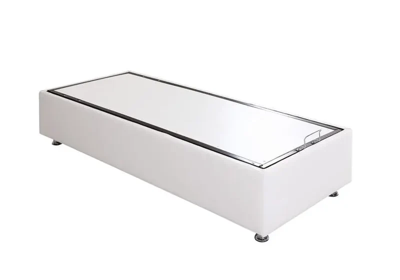 Sommier lit coffre rangement blanc SMART