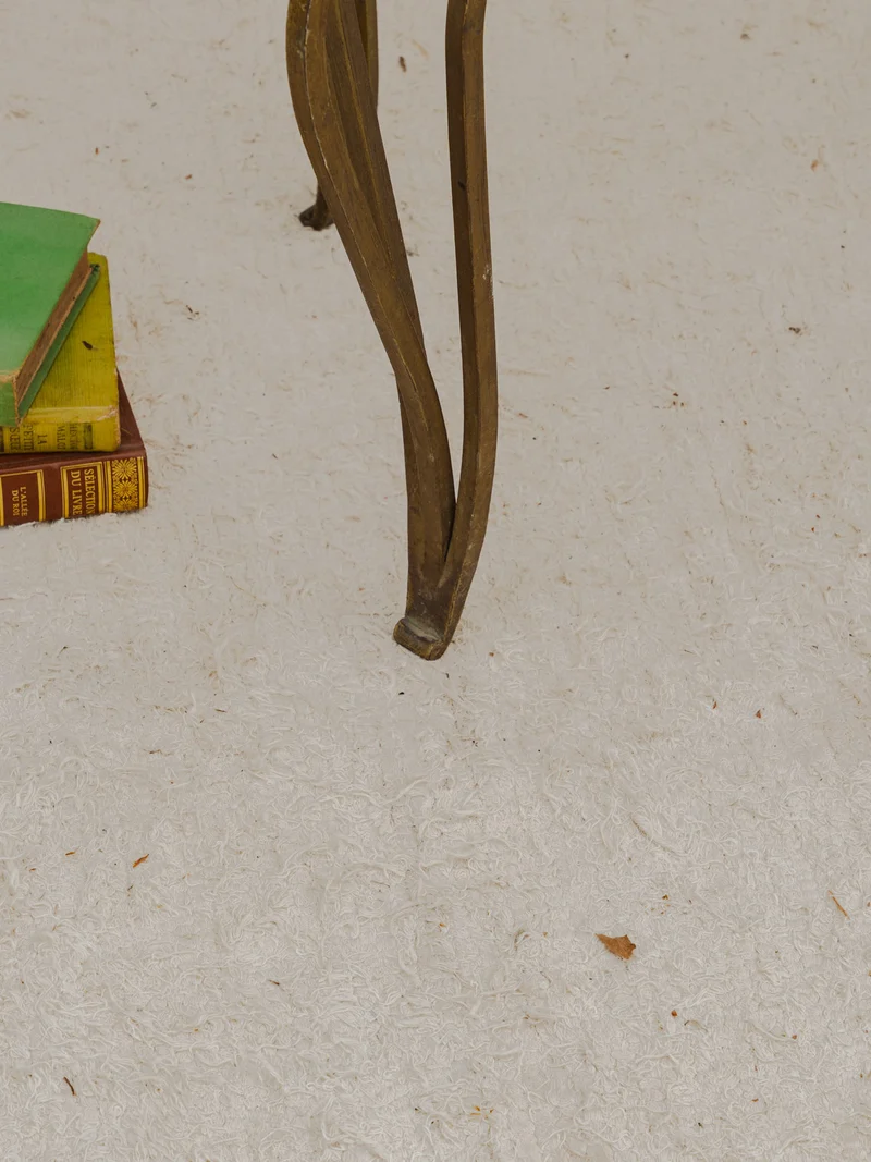 Francine, la table d'appoint en verre et fer N°975