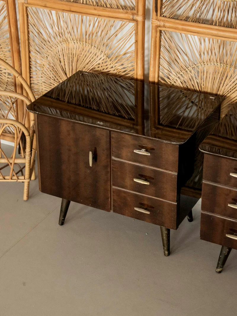 Maïa, la paire de tables de chevet noires N°1466