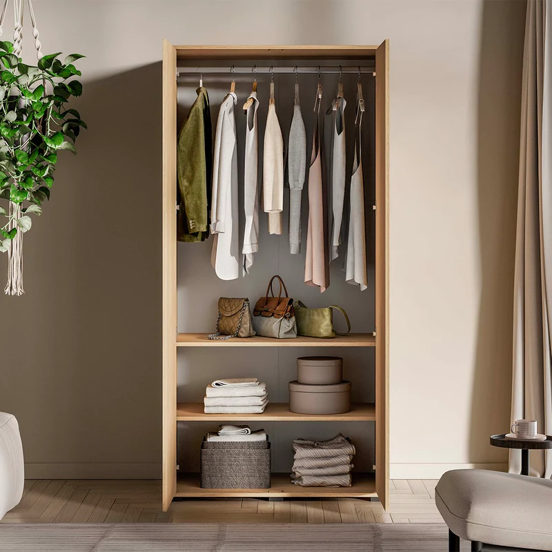 Armoire 2 portes Nila Bois
