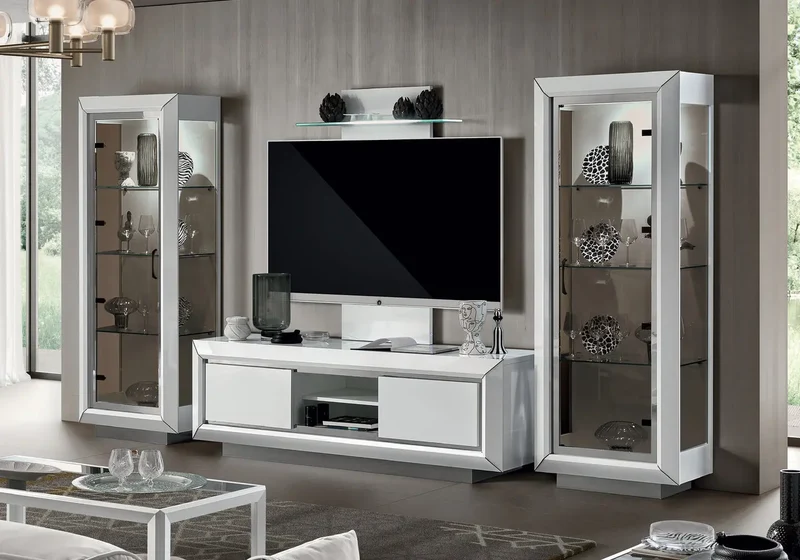 Ensemble meuble TV blanc PURA